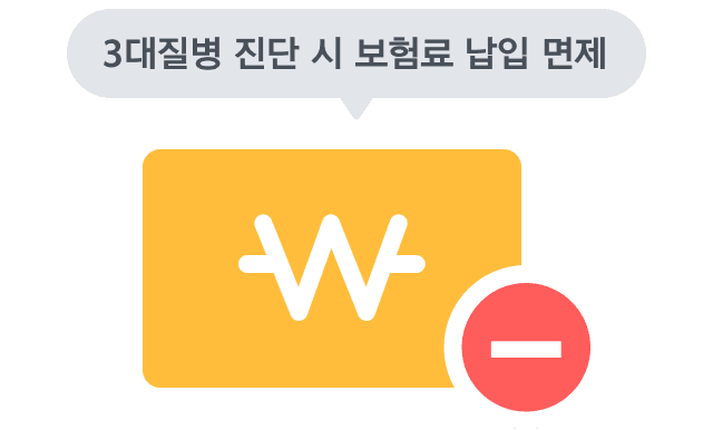 3대질병 진단자금 보장 - 암, 뇌졸증, 특정 허혈성 심장질환